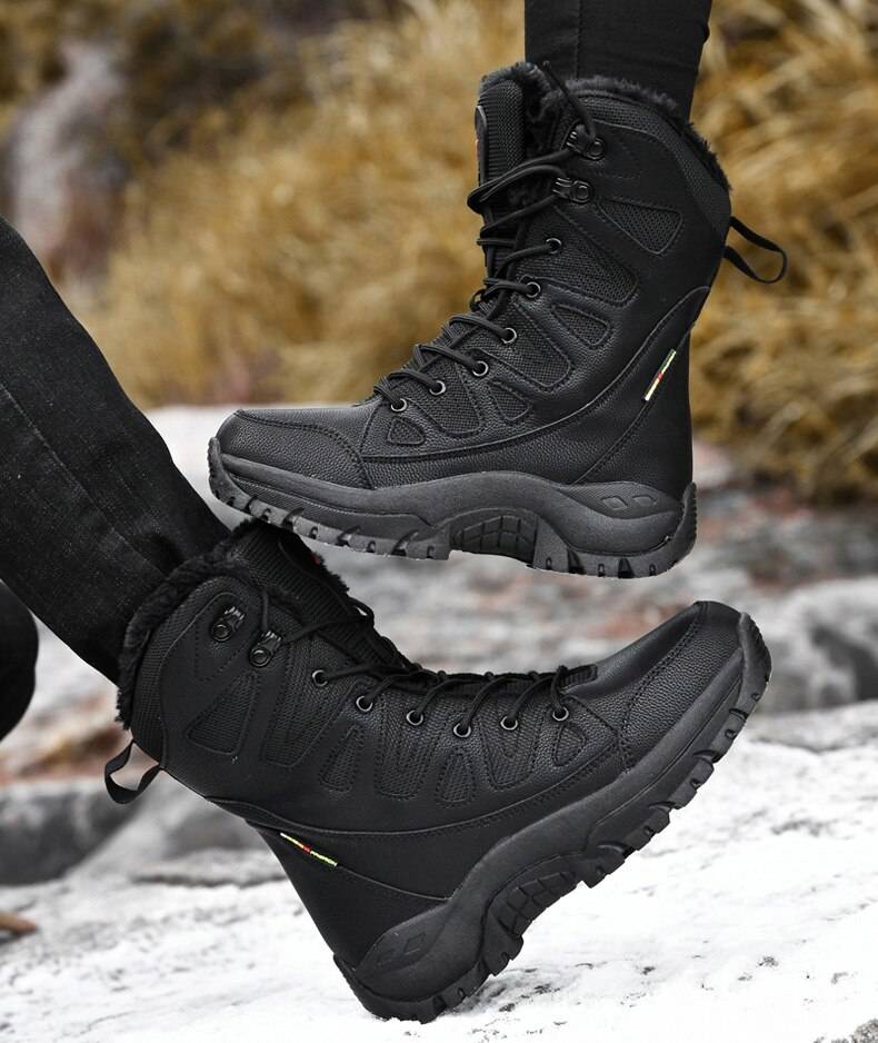 Men Winter Snow Boots Waterproof Military Desert Combat Boots Super ...
