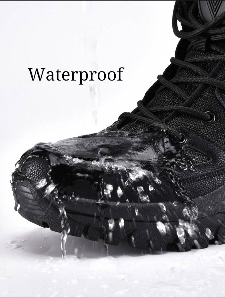 Men Winter Snow Boots Waterproof Military Desert Combat Boots Super ...